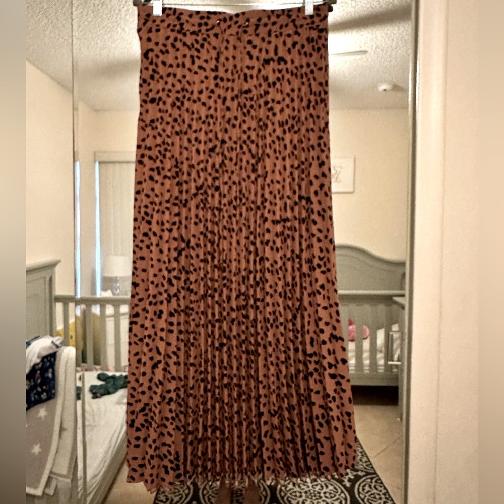Leopard print midi/maxi skirt